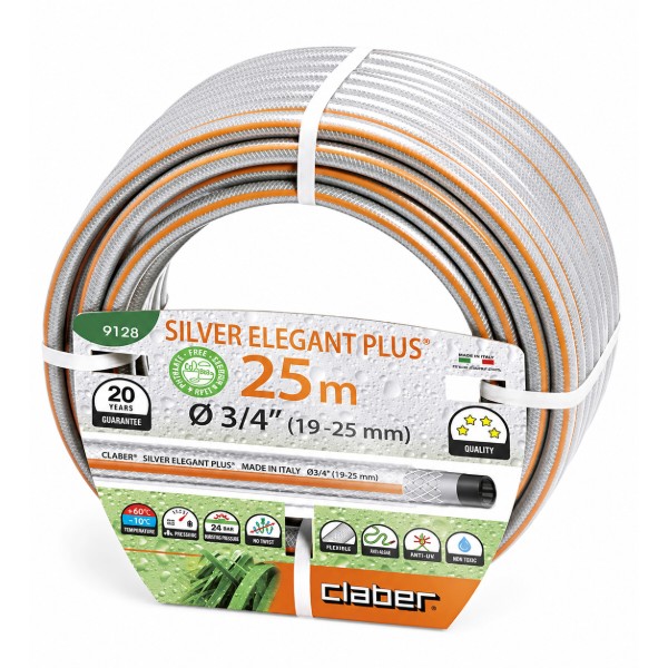 Фото - Шланг поливочний Claber 3/4" 25м Silver Elegant Plus (91280000)